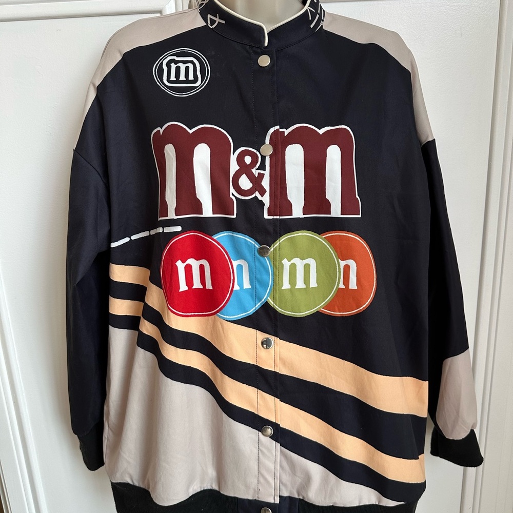 M&M's Colorful Button-Up Jacket. Size Medium